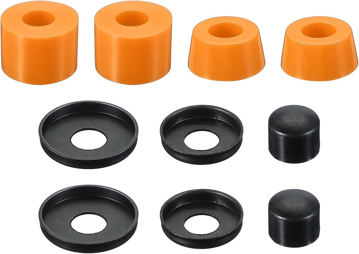 Bussen, 90A PU Long-Board Truck Rebuild Kit Bushings Wasmachines Pivot Cups voor Outdoor Skateboard Onderdelen, Oranje