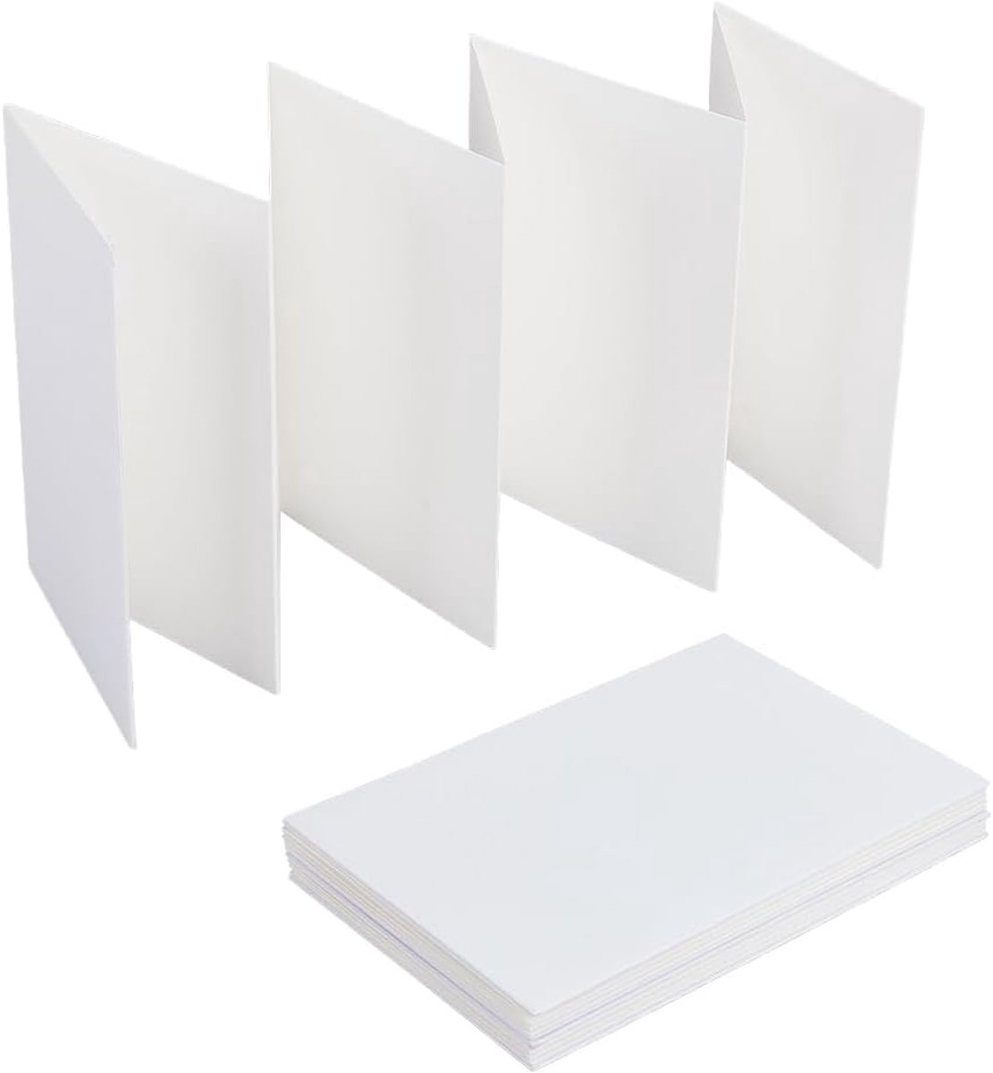 2 stuks wit aquarelschetsboek, accordeon-stijl, hardcover, omslag, hoogwaardig papier, 19 x 13 cm, voor kunst, schilderen, reizen, schetsen en creatief dagboek gebruiken