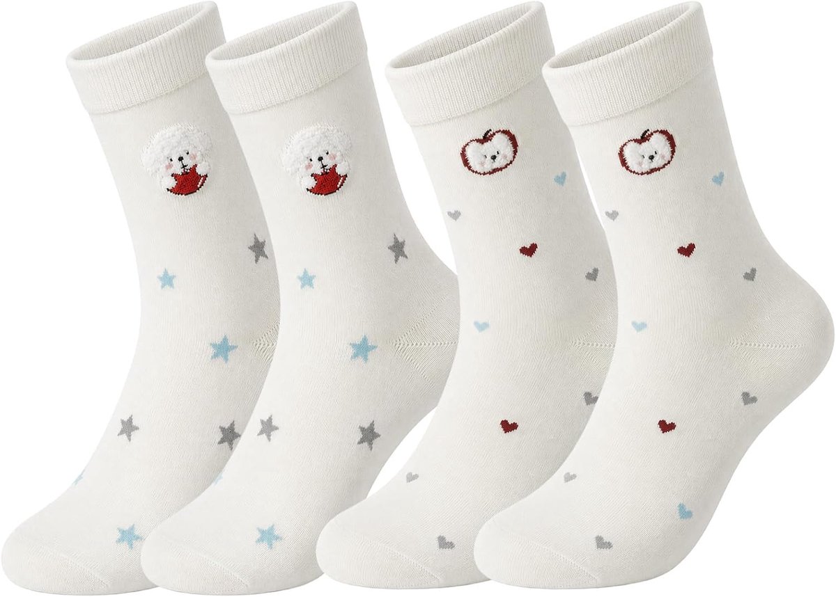 Sokken met hart, zacht katoen, naadloos, voor maximaal comfort, cadeau voor Valentijnsdag voor koppels, jubileum voor hem of haar