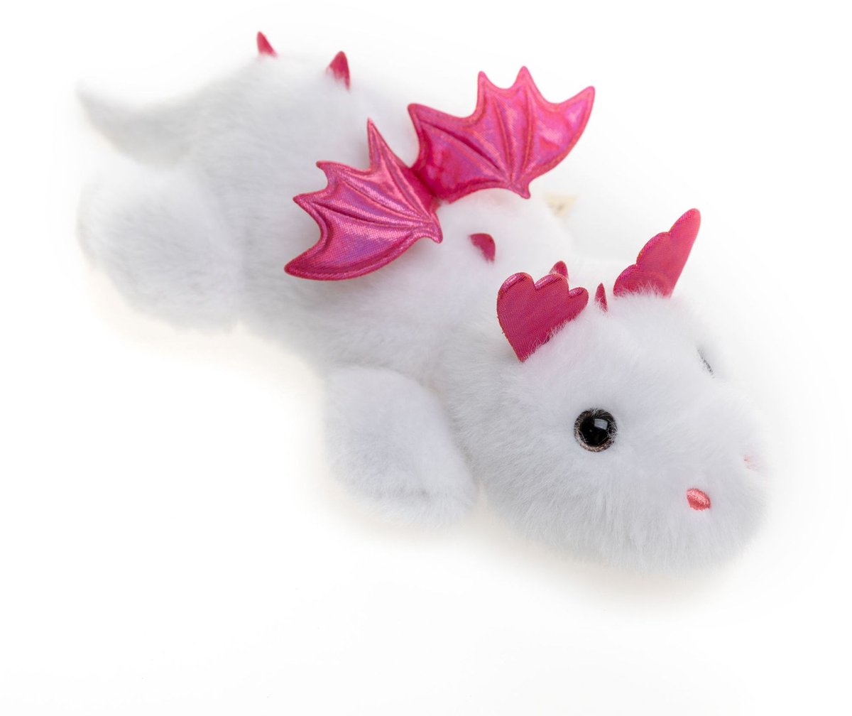 casalora pluche speelgoed - Draakvormig kussen - Draak pluche speelgoed - 28 cm - Schattig en comfortabel - Draak pluche pop - wit draak