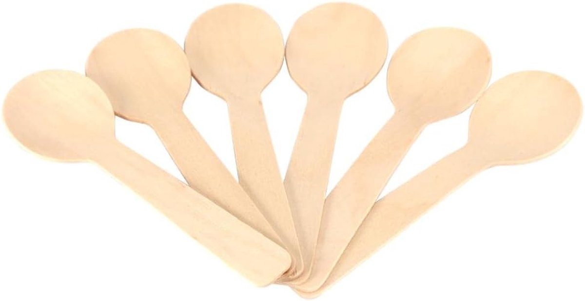 Lepel, Natuurlijke Lepel, Minestra Lepel, 10 cm, 100 Stuks