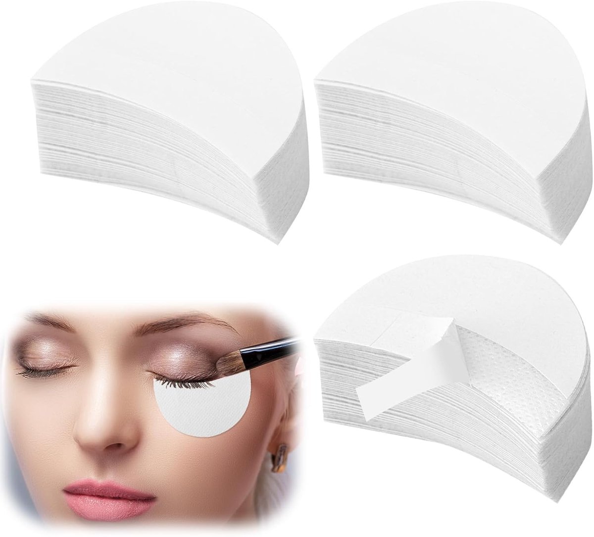 150 oogschaduw-beschermingsstickers, nauwkeurige oogmake-up, applicatie, oogschaduw, schild cosmetische adhesiepads, schoonheidsaccessoire zonder vlekken, zacht voor de huid, make-uphulpmiddelen