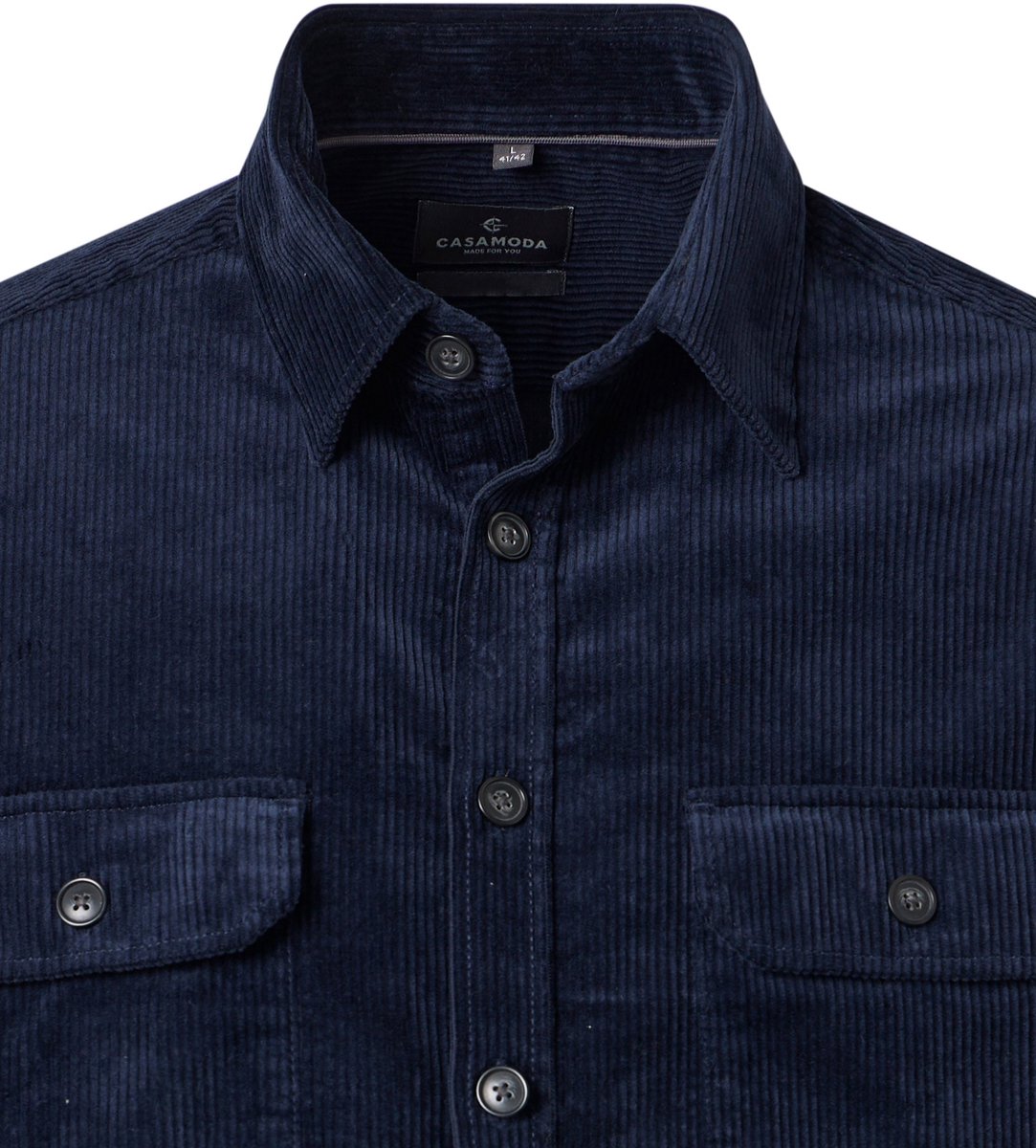 CASA MODA comfort fit overshirt - donkerblauw