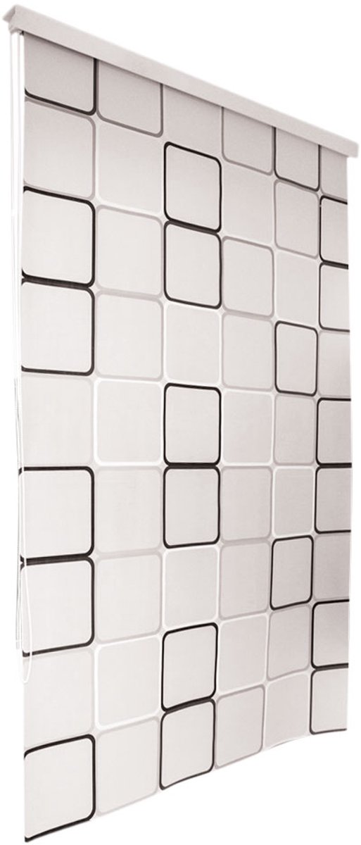 Douchegordijn Rolet Wit 140x240cm - Ruimtebesparend & Waterdicht