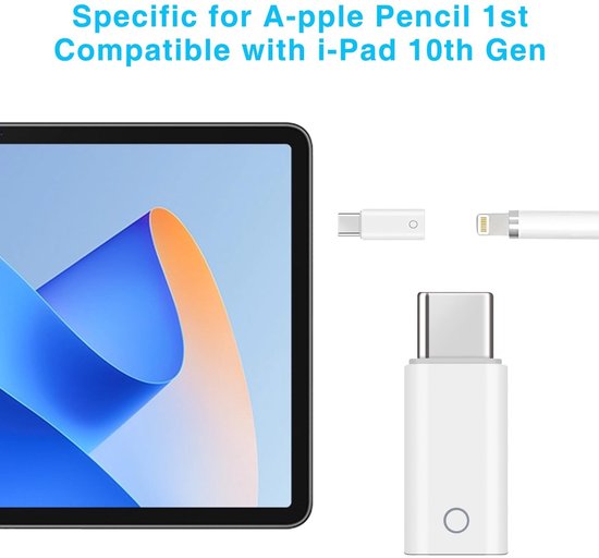 SolidKeus - USB Adapter voor Apple Pencil 1 met Draadloos Oplaadpunt — afbeelding 5
