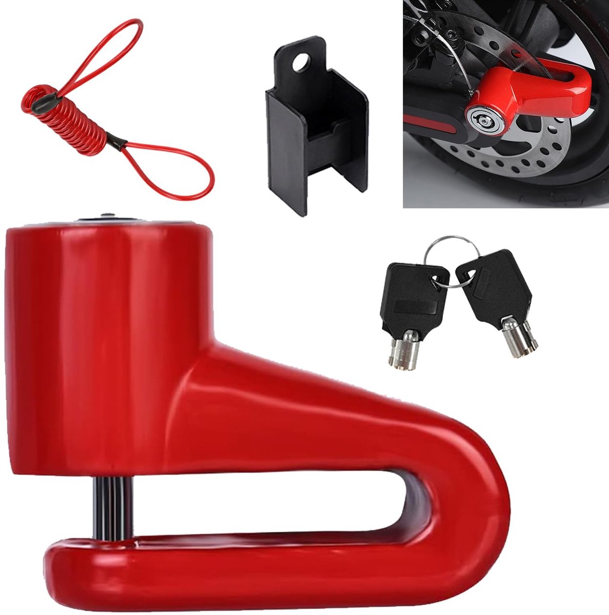 SolidKeus - Disc Lock met Alarm voor Scooter en E-Scooter