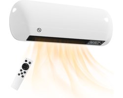 HOMCOM Wall-mounted Heater-Kunststoff-50L x 19B x 14H cm-Weiß