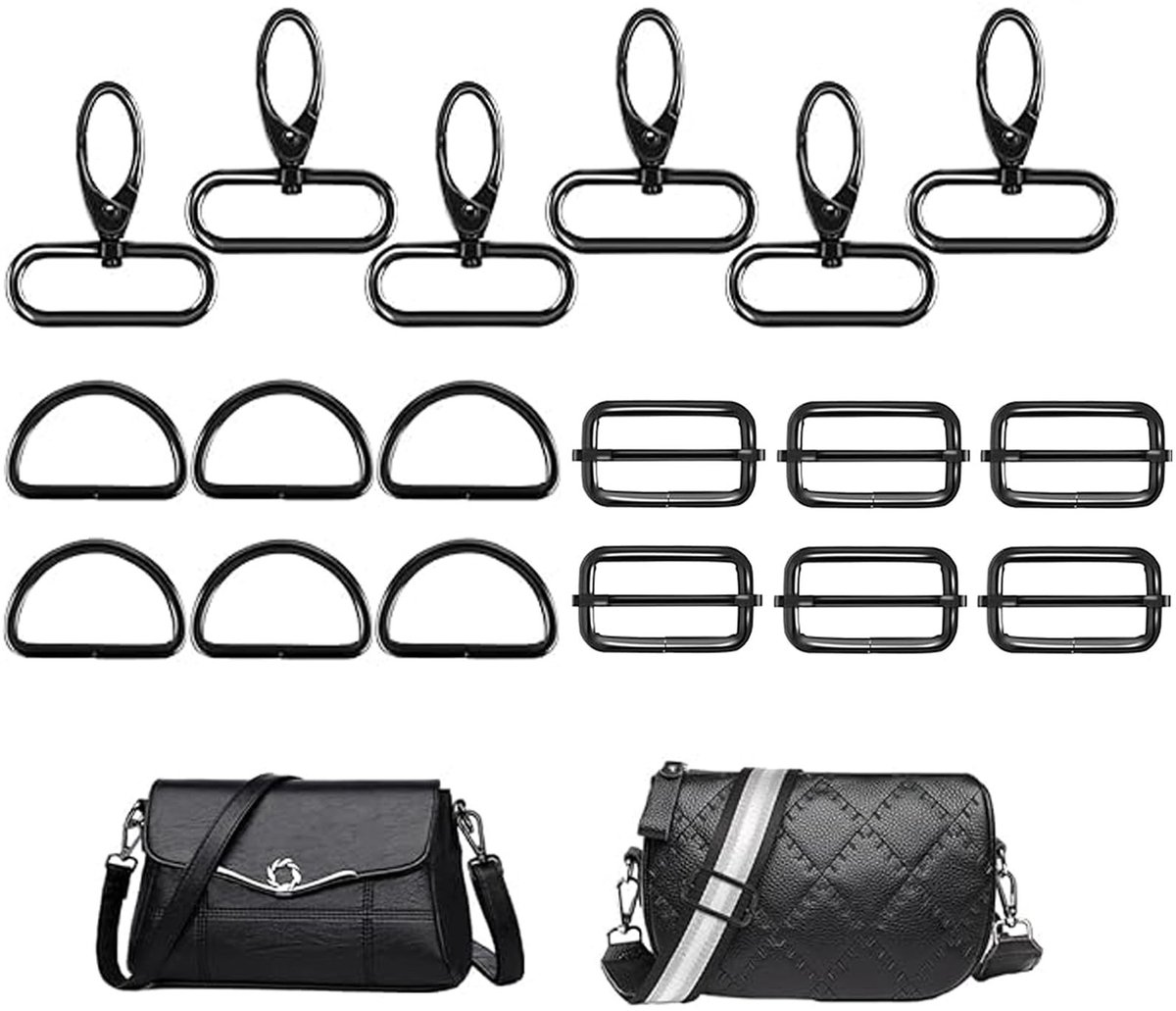 SolidKeus - Set van 18 Naaikofferaccessoires met D-Ringen en Karabijnhaken