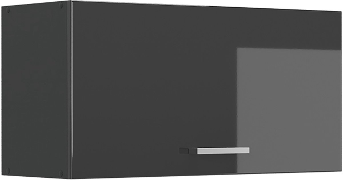 Vicco Hangkast R-Line, Antraciet Hoogglans/Antraciet, 80 cm Plat