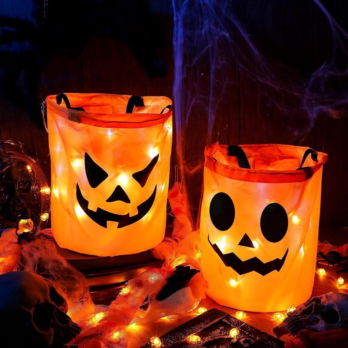 Halloween snoepzak voor kinderen, pompoen ontwerp, perfect voor trick or treat en feestjes