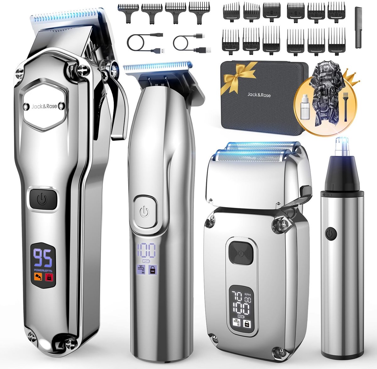 Omgoods - Draadloze 4-in-1 Haartrimmer Set voor Mannen