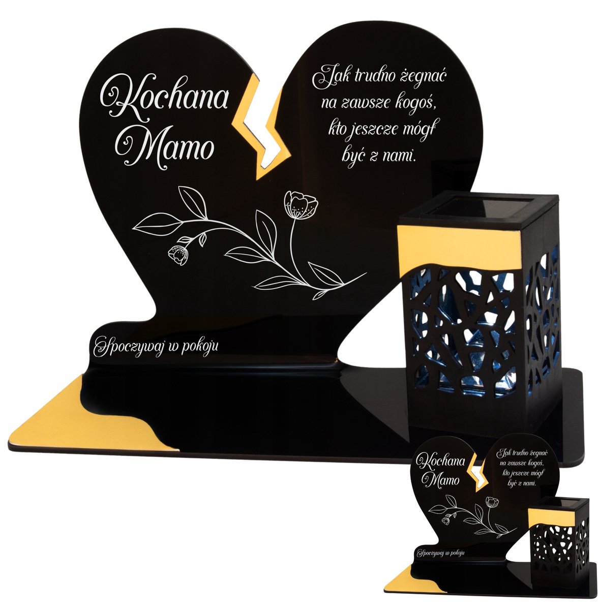 Zonnegraflicht Hart Mama LED Blauw - Elegante Grafdecoratie