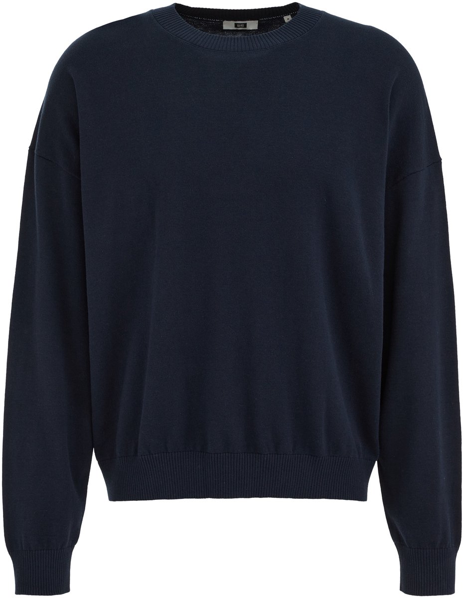 WE Fashion Heren regular fit fijngebreide trui met embroidery