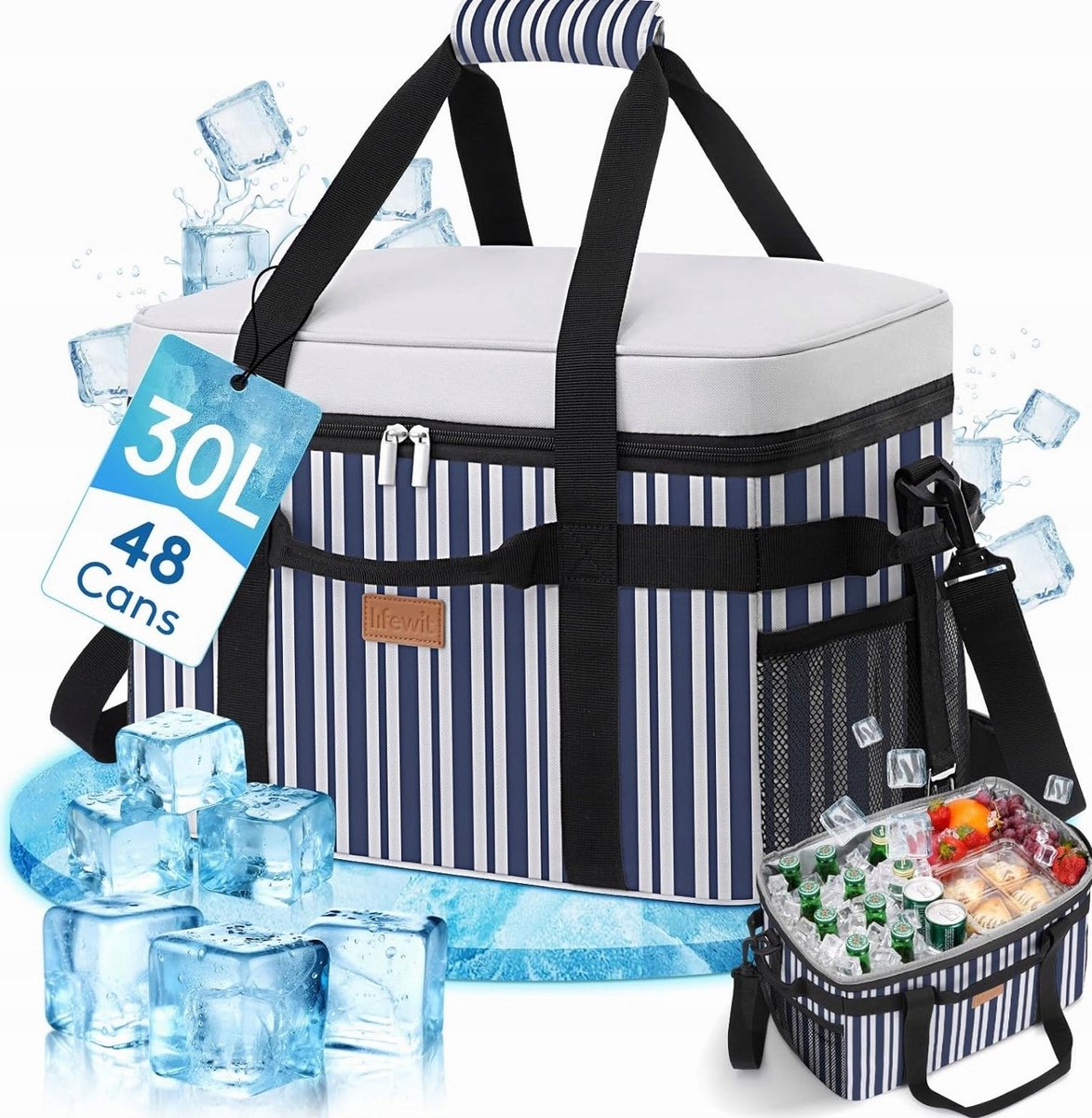 Grote thermosfles 30L - geïsoleerde koeltas voor picknick en kamperen
