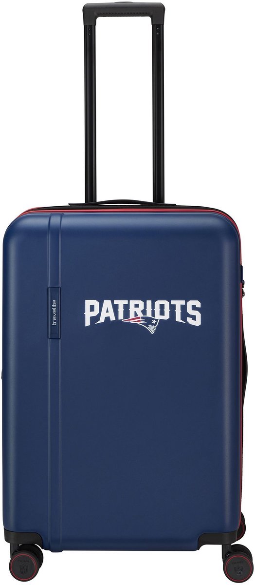 Travelite travelite x NFL 4 wielen Trolley M 67 cm met uitbreidingsplooi - Harde bagage - TSA slot - new england patriots