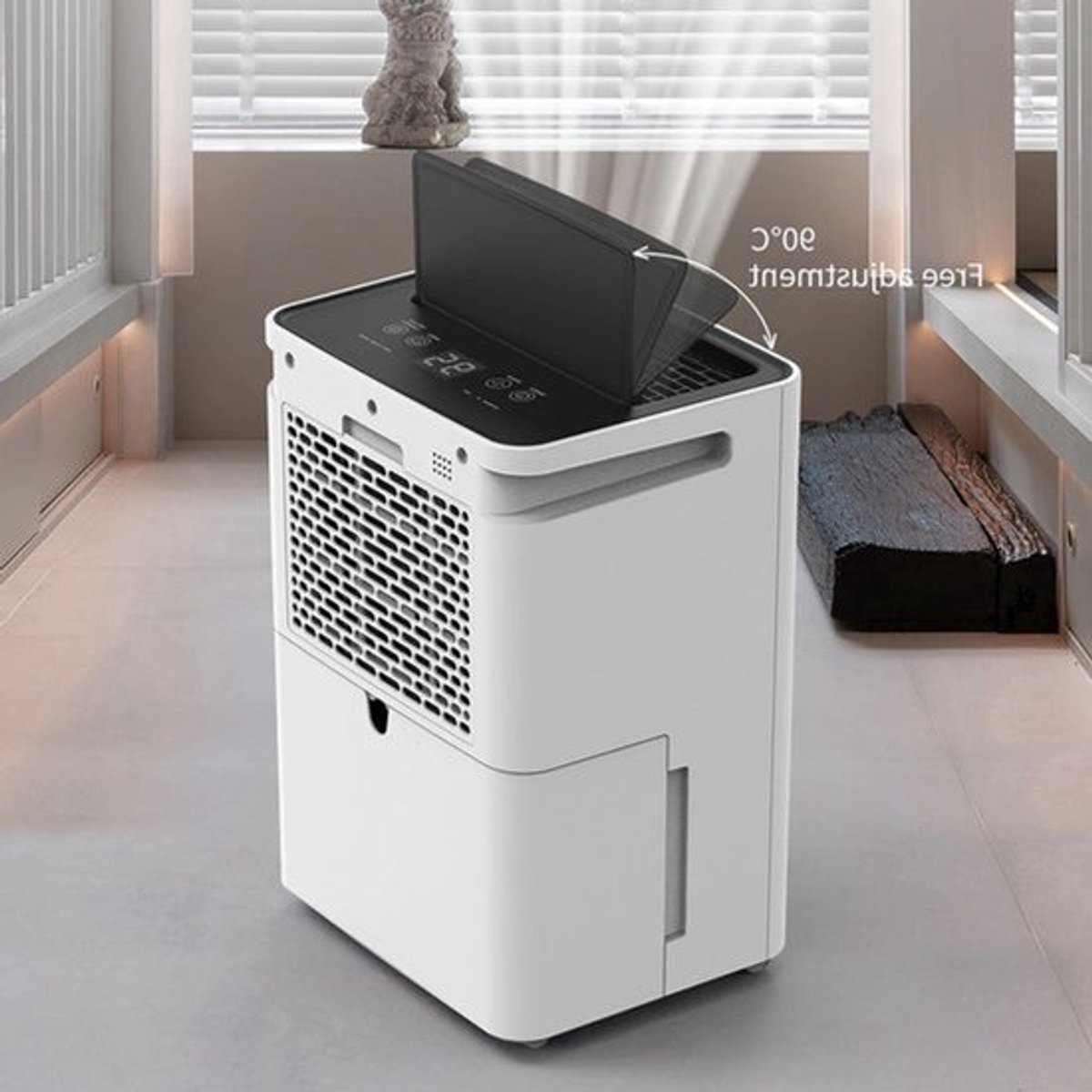 Luchtontvochtiger - Luchtreiniger - Dehumidifier - Draagbare - 38dB - 3.2L - Energiezuinig - Smart Touch Panel - Kledingdroogfunctie - voor Thuis - en Kantoorgebruik - Wit