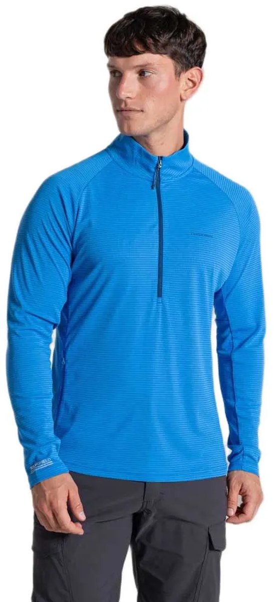 Craghoppers Nosilife Solarshield+ Half Zip T-shirt Met Lange Mouwen Blauw L Man