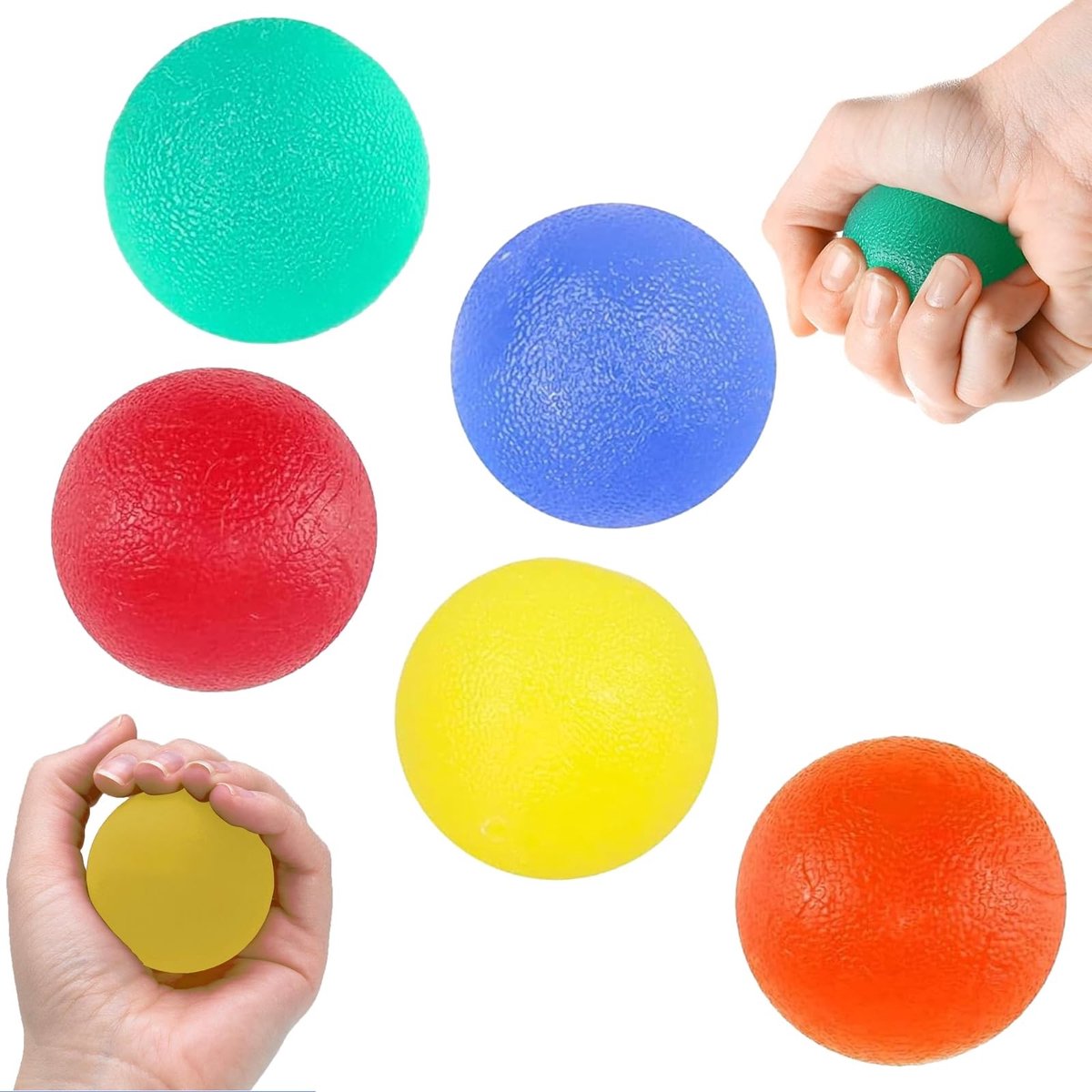 SolidKeus - Set van 5 Handtherapie Ballen voor Krachttraining
