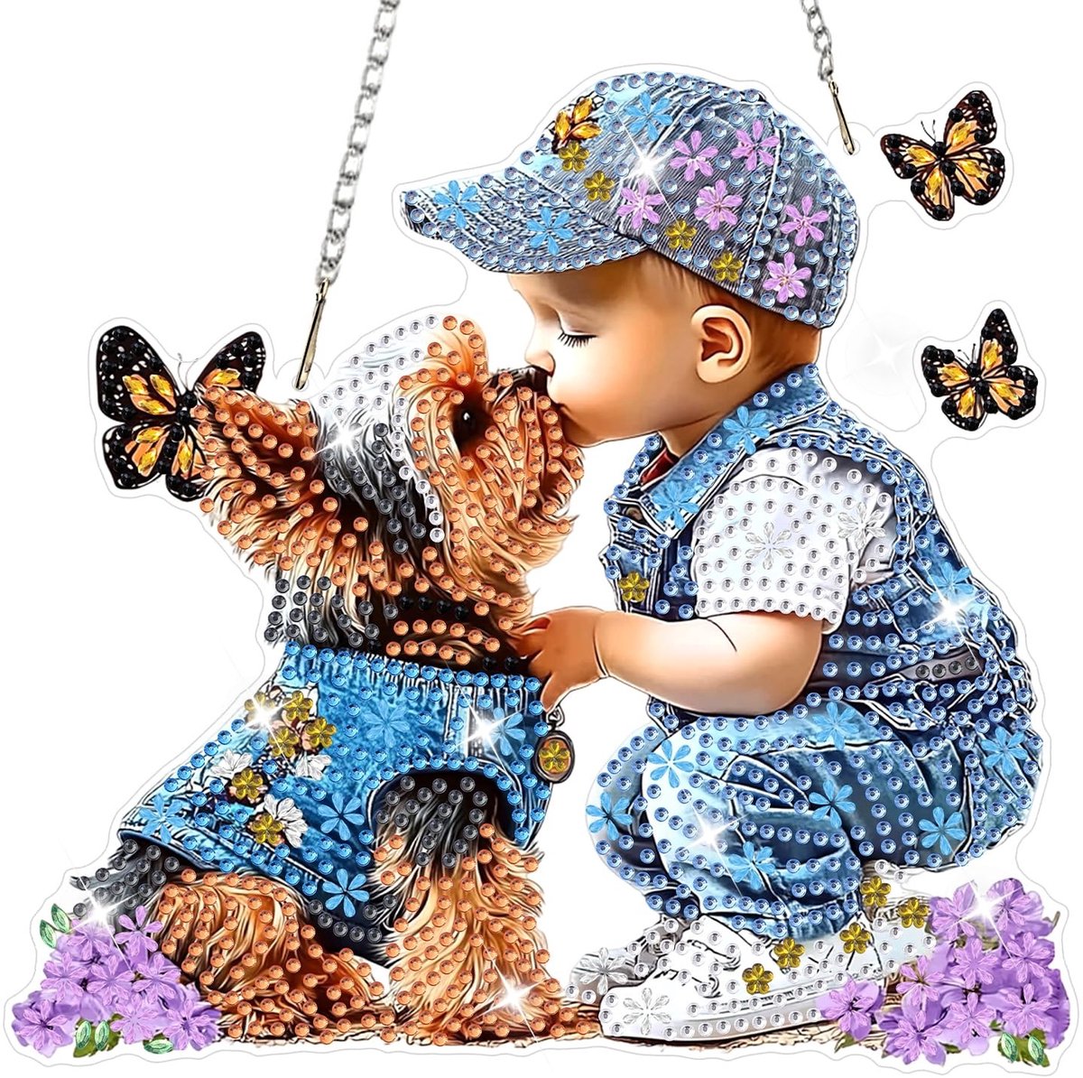 SolidKeus - 5D Diamond Painting Kit voor Volwassenen, Windgong 20x18cm