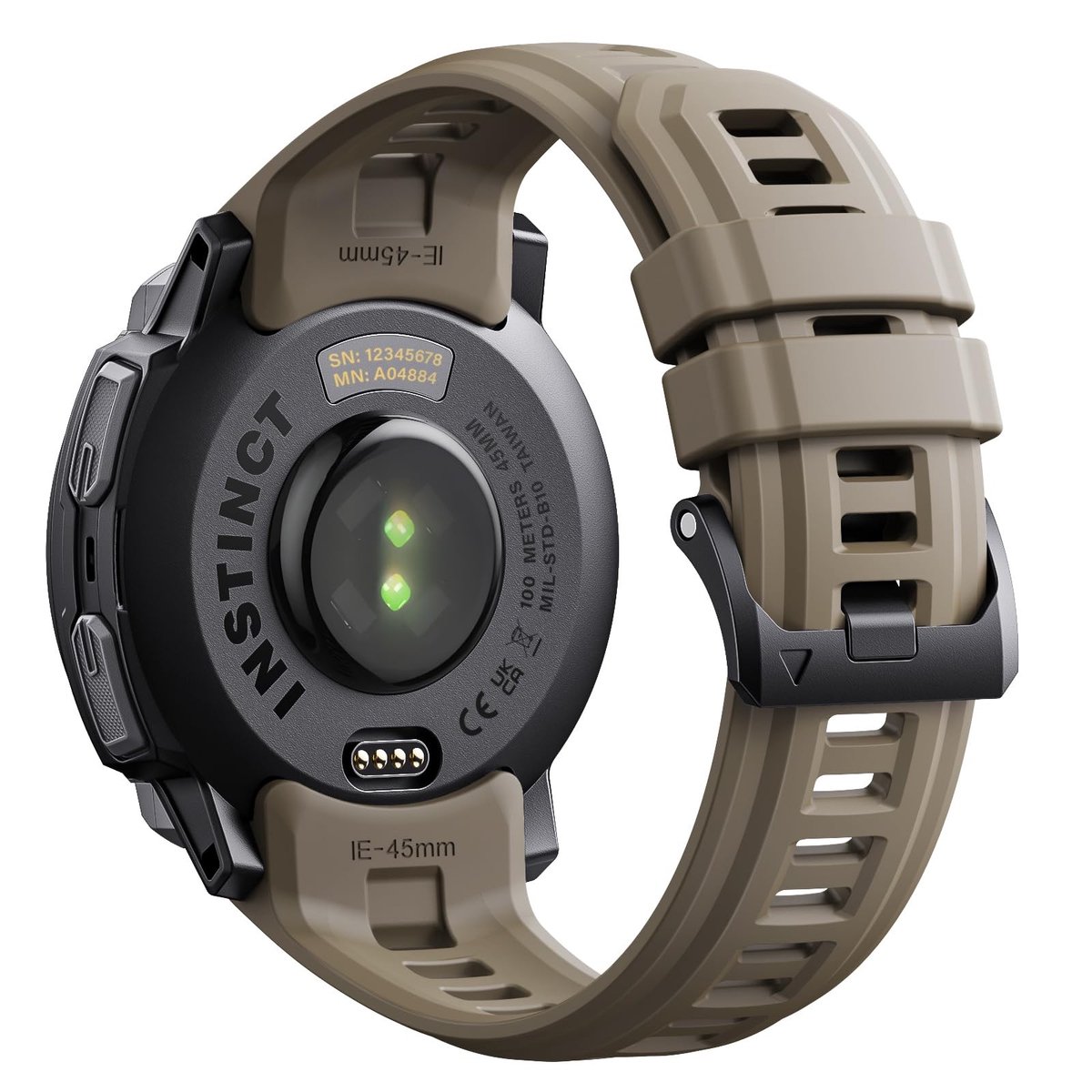 SolidKeus - 20mm Silicone Horlogeband voor Instinct E 45mm