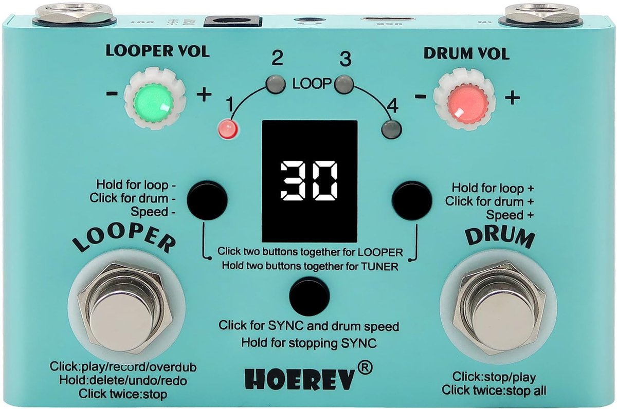 SolidKeus - Drum Looper Tuner Effect Audio Workstation Pedal