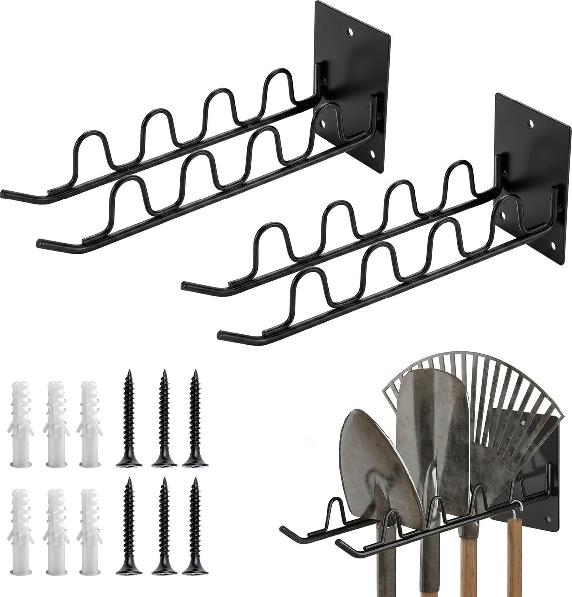 SolidKeus - Bezem en Mop Houder Wandmontage voor Gereedschap