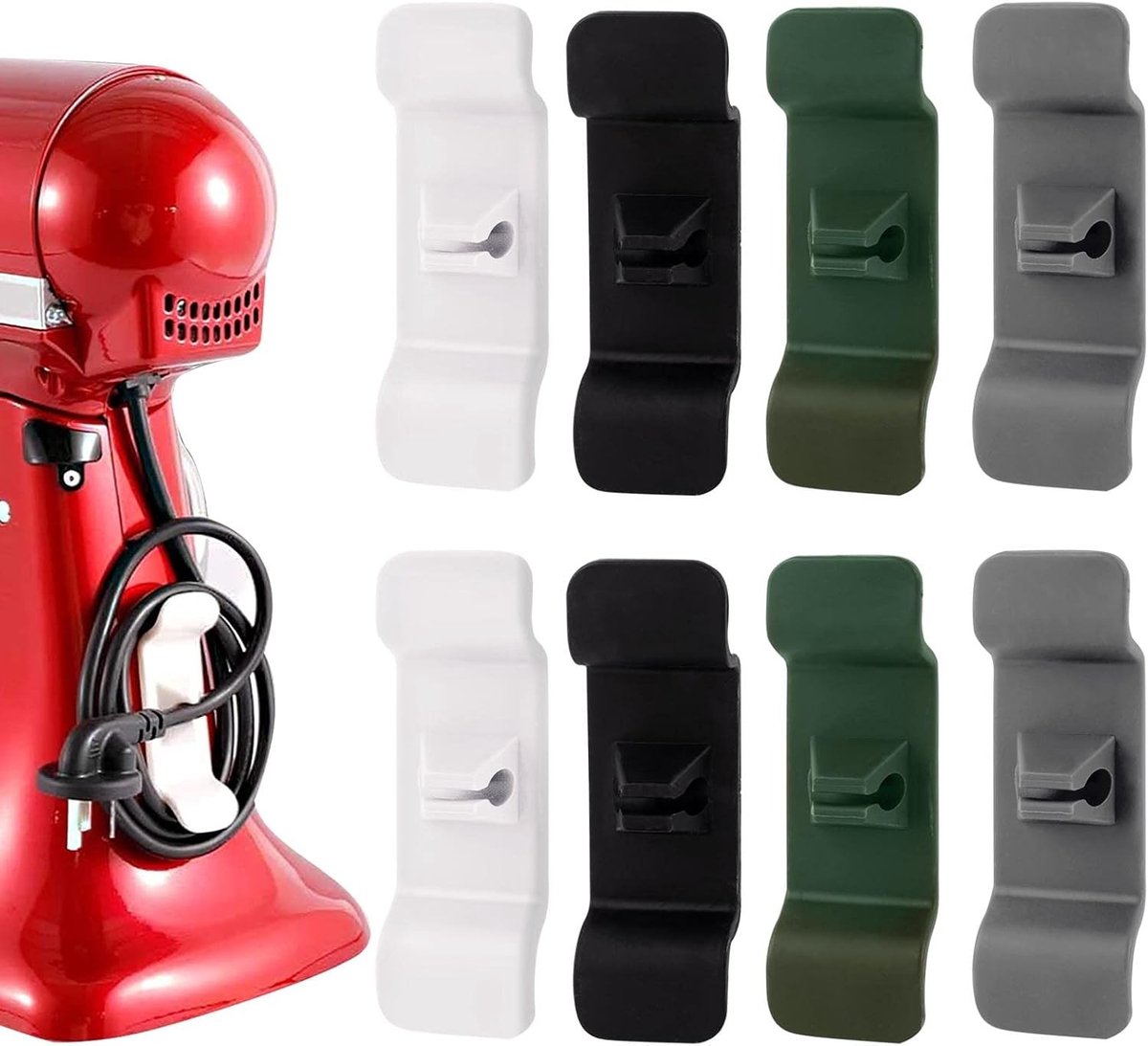 Set van 8 Kabelorganizers voor Keukenapparatuur, Netjes en Makkelijk te Bevestigen voor Blenders, Koffiemachines en Frituurpannen