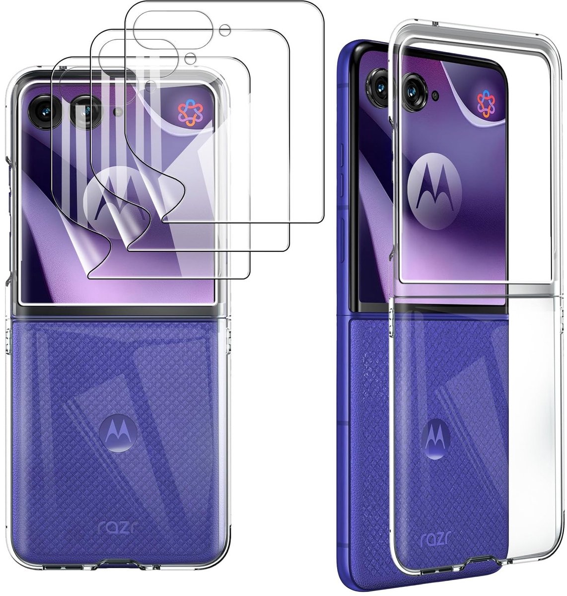SolidKeus - Beschermhoes en 3 Displaybeschermfolies voor Smartphone
