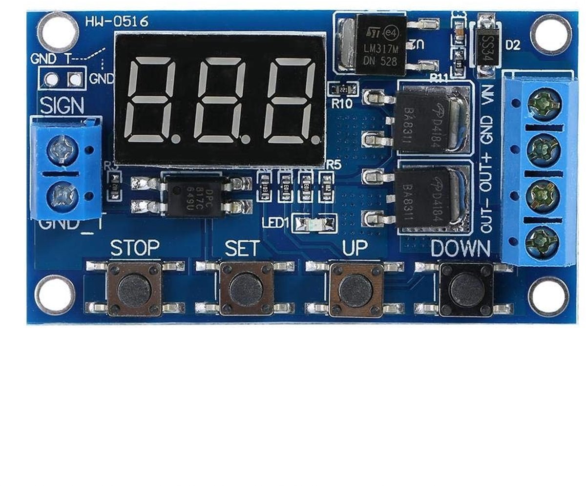 SolidKeus - Interval Relay Module voor Automatische Schakeling met LED Display