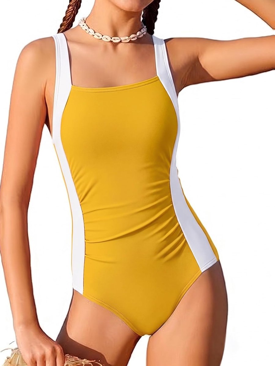 Badpak voor meisjes, kleurcollision, eendelige badmode, kinderbadpak, zomer, badpak voor meisjes, 5-15 jaar