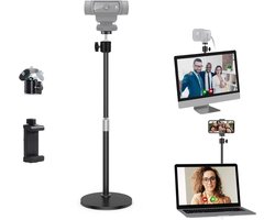 Mount Webcam,Webcamhouder voor tafel compatibel met Logitech Webcam Brio C920 C922 C930 C925 C615 Streamcam, compatible with iPhone and Samsung Mobiele telefoon