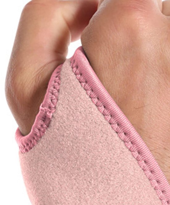 Stevige Polssteun voor Sport en Fitness - Ademend en Duurzaam Nylon in Roze Kleur — afbeelding 3
