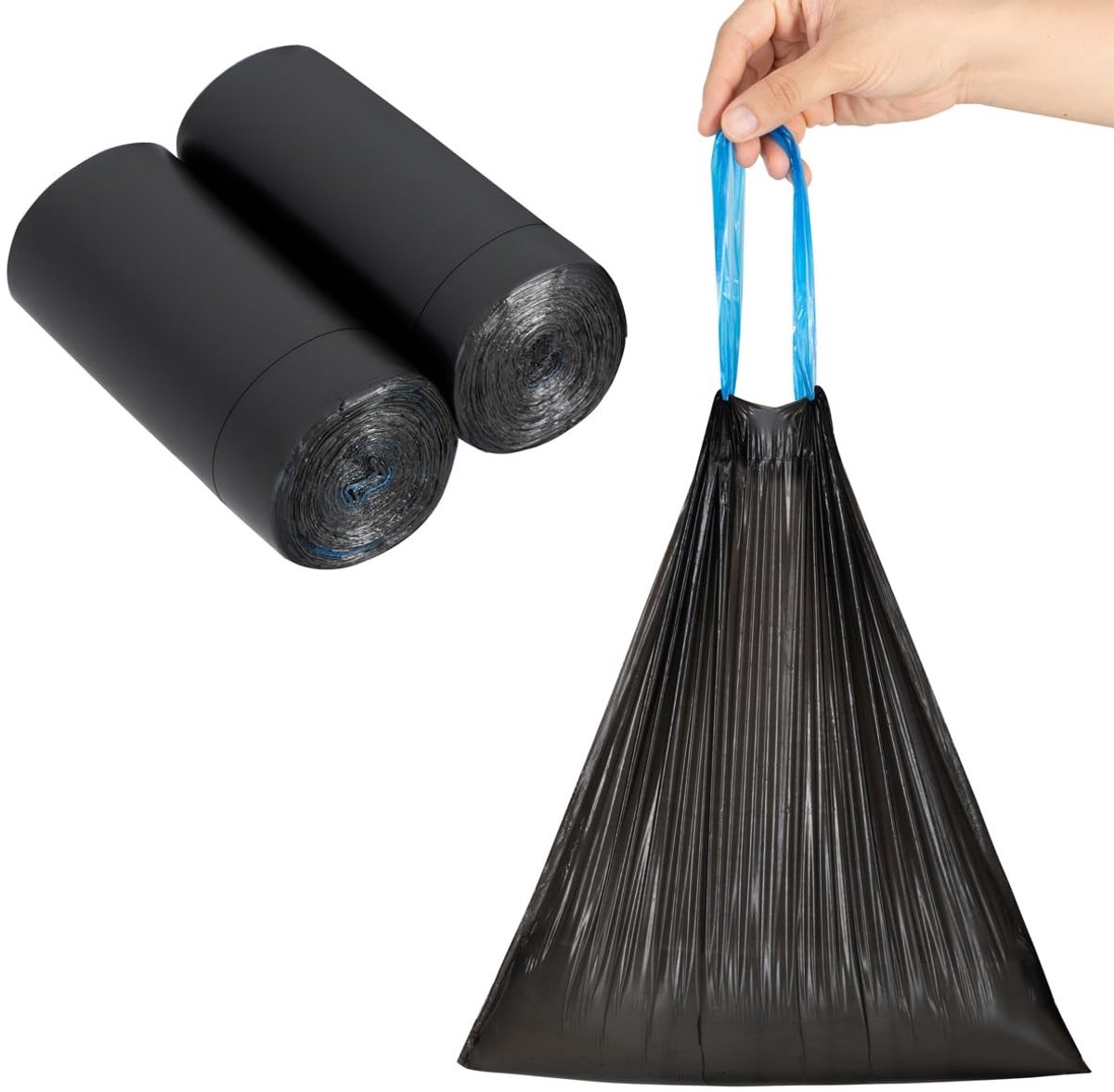 Omgoods - Afvalzakken 60L met Trekband, Biologisch Afbreekbaar