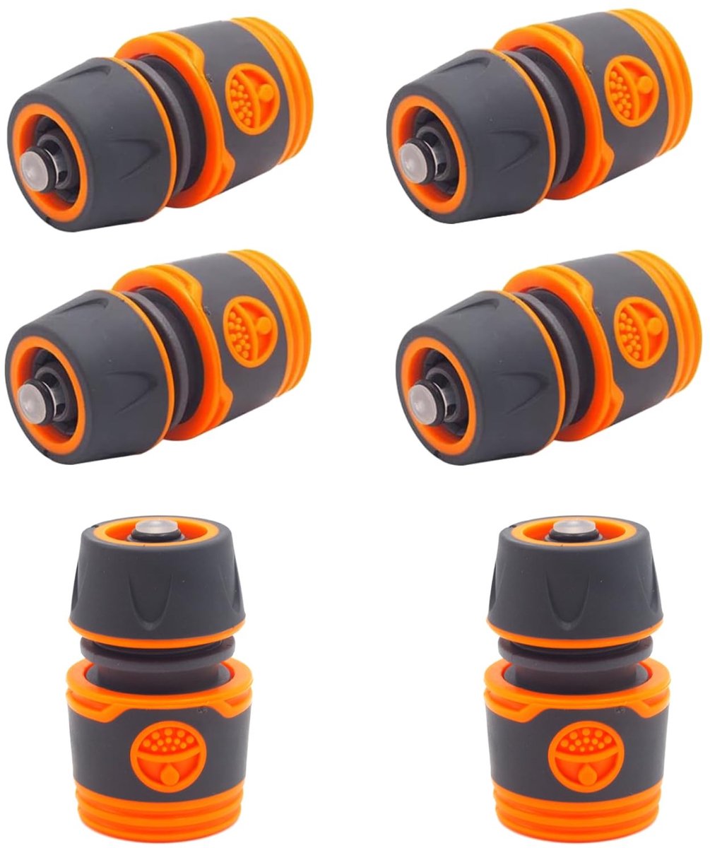 Omgoods - Set van 6 Tuinslang Aansluitstukken met Waterstop