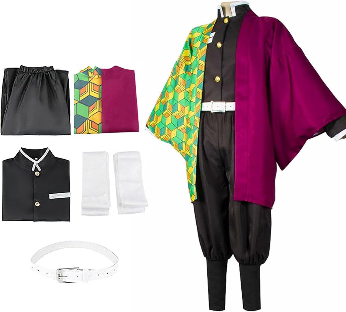 Cosplay, kimono carnaval performance outfits, anime-kostuum dames heren meisjes en mantel