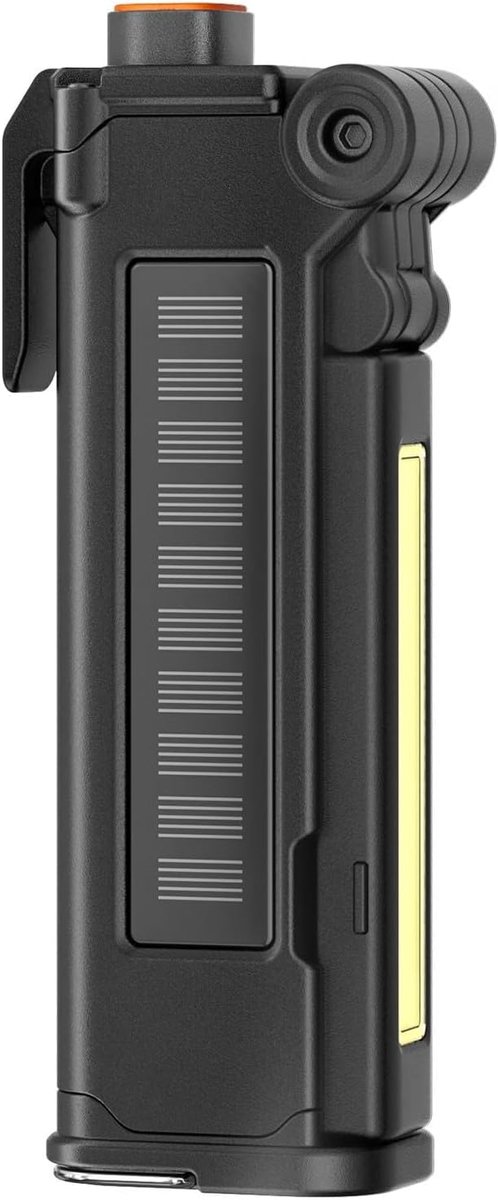 COB-led-werklamp, 3 modi, 180 graden draaibaar, 3000 mAh ledlamp met schijfverbrijzelaar, gordelsnijder, magneetvoet en haak voor autoreparaties, kamperen en noodgevallen