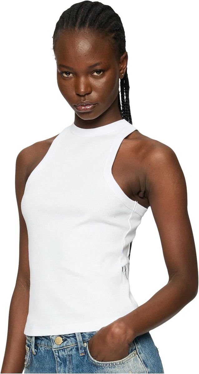 Classics Dames Racer Back Rib Top 2-pack dames Ondershirt
