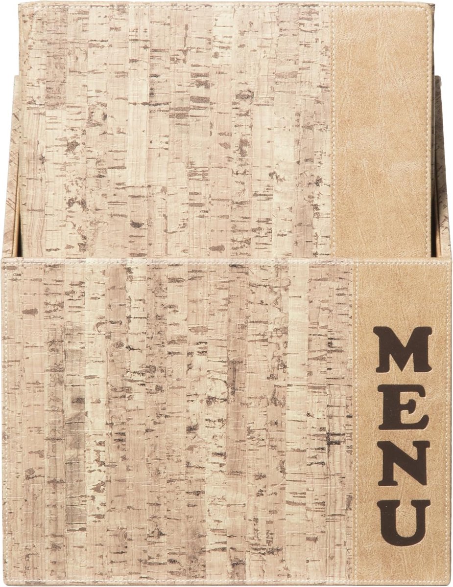 Menukaart (x10) Plus Box, incl. 1 dubbele inzet voor menu's (voor 4 pagina's A4)