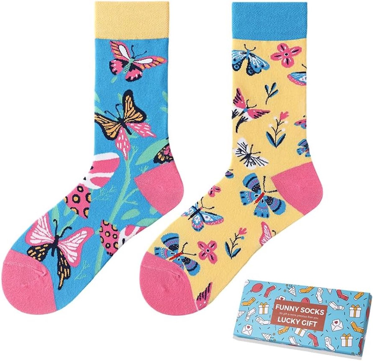 Sokken Voor Dames En Heren Unisex Veel Motieven Dieren Eten Fruit Sport Kunst Van Katoen Cadeau Asymmetrische Patronen Links En Rechts