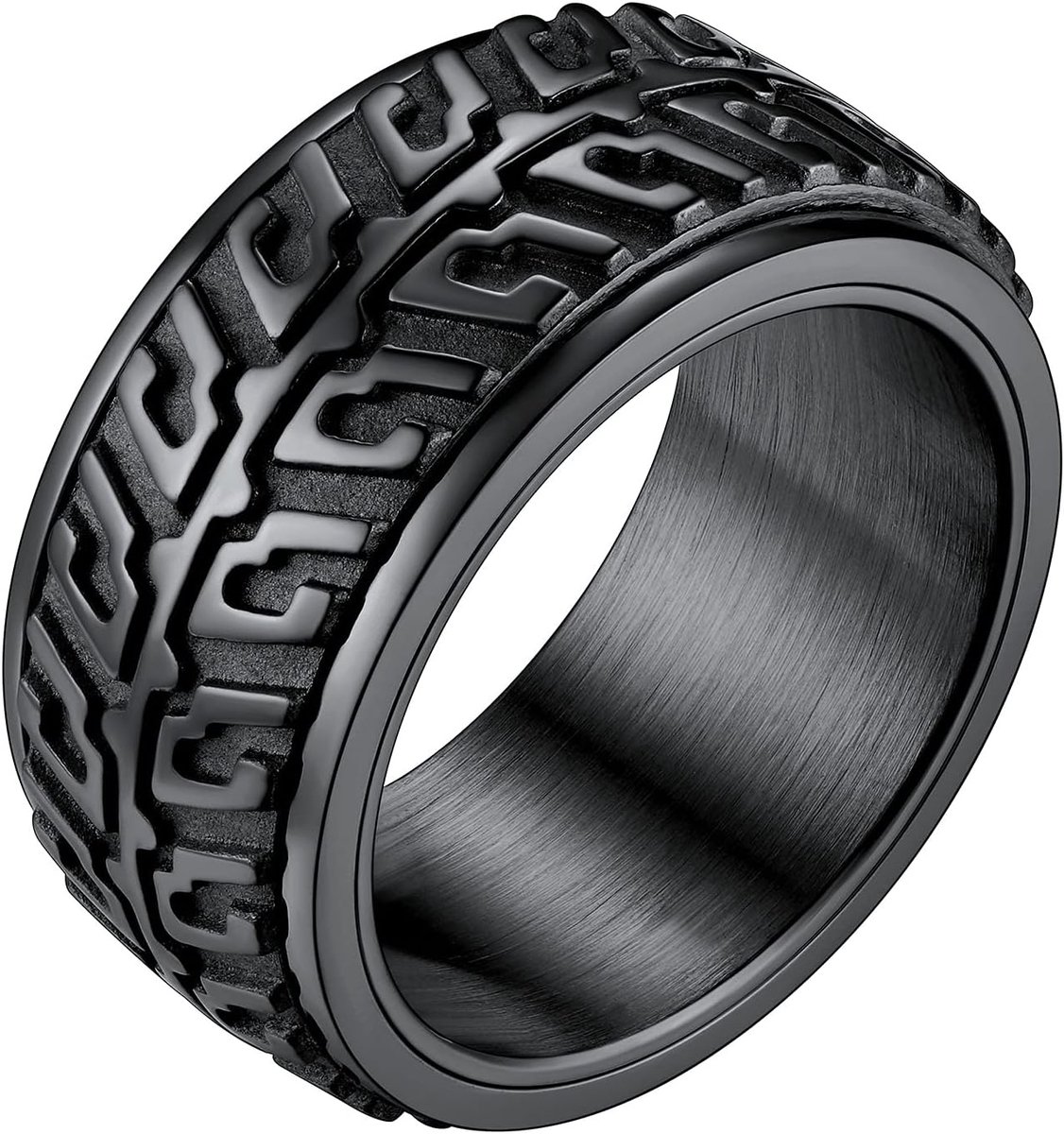 Roestvrij stalen spinner Fidget Fashion Ringen voor Vrouwen Mannen, Mat Ontwerp, Gegraveerd Beschikbaar, met Geschenkdoos