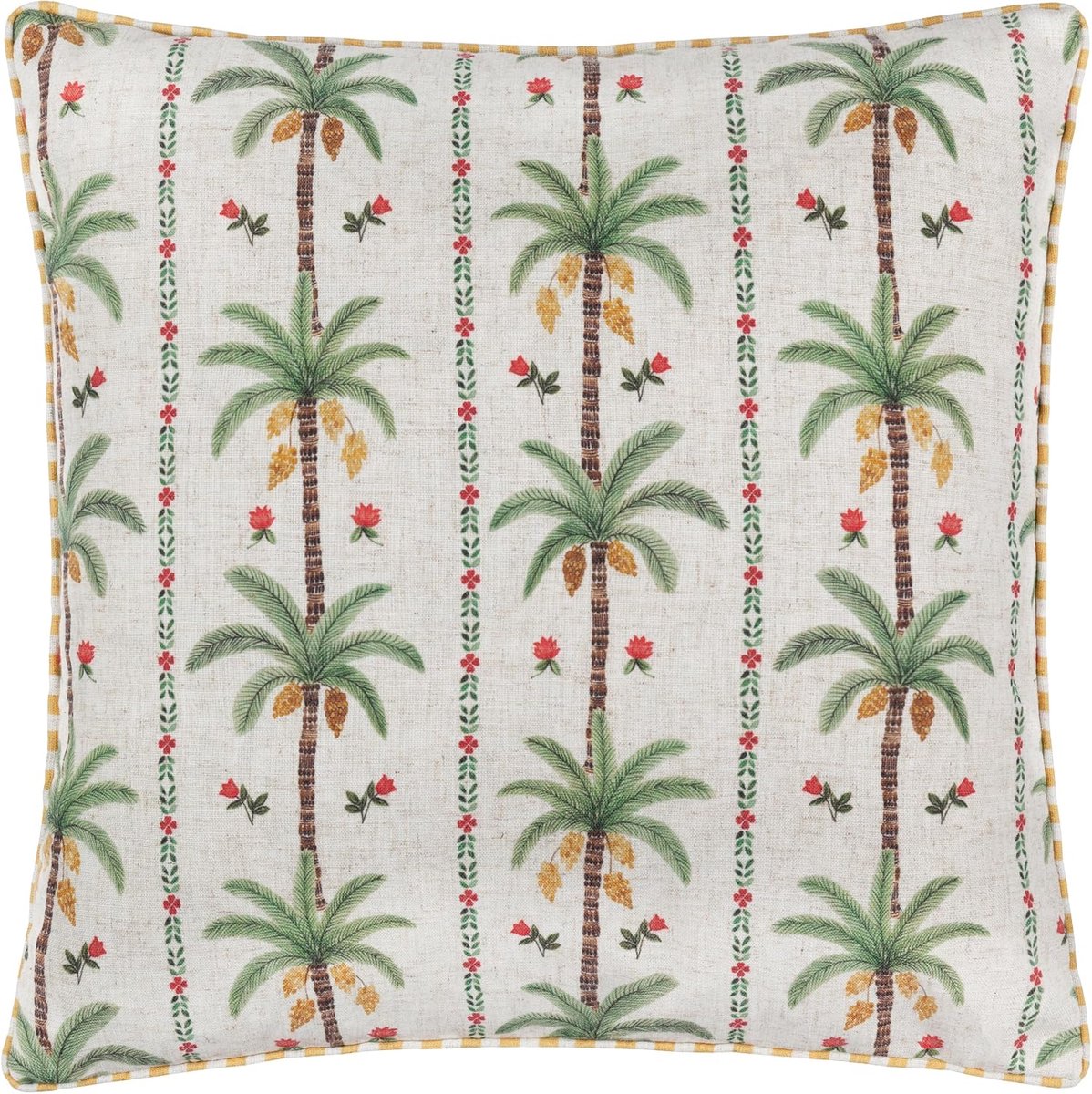 Tropics Okara Palm Gedrukt Polyester Gevuld Kussen - Multicolour - 45x45cm