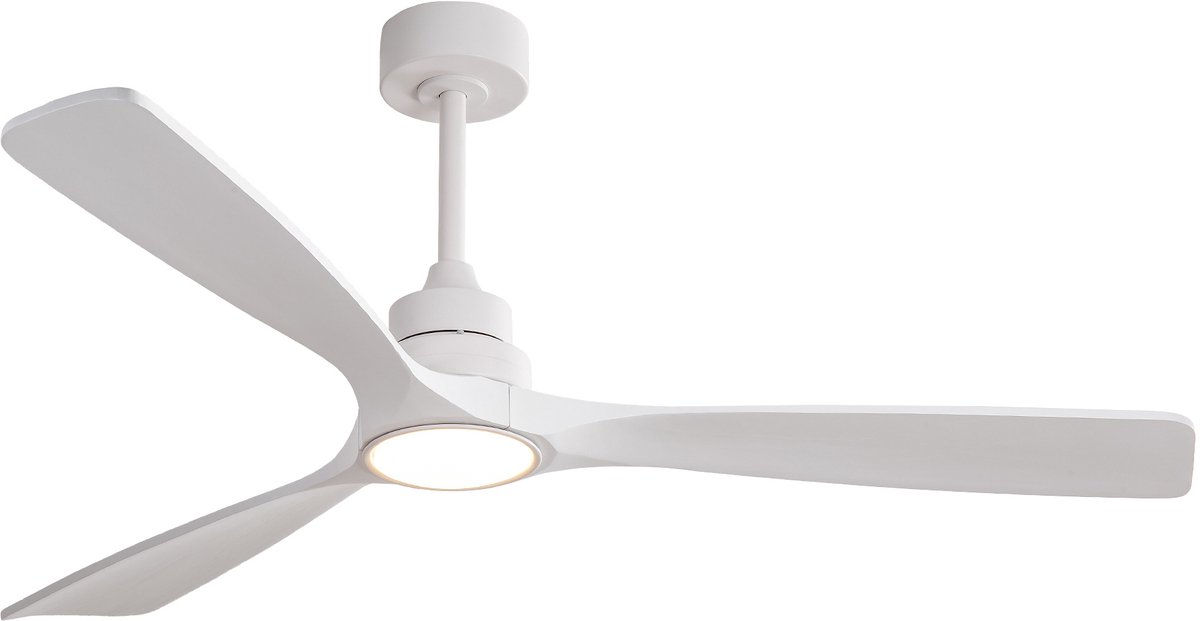 COVREO Plafondventilator met verlichting 152 cm wit, 3 bladen 6 snelheden