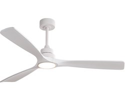 COVREO Plafondventilator met verlichting 152 cm wit, 3 bladen 6 snelheden