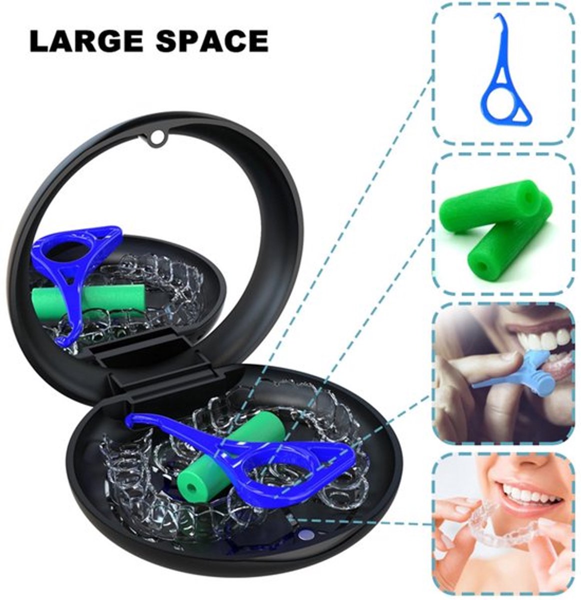 Dailygoods- Tandheelkundige Apparatuurdoos - Opbergdoos voor Orthodontische Houders