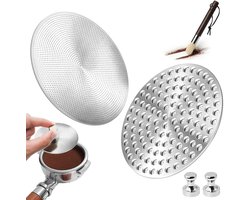 SolidKeus - Set van 2 Roestvrijstalen Espresso Puck Zeven 58 mm