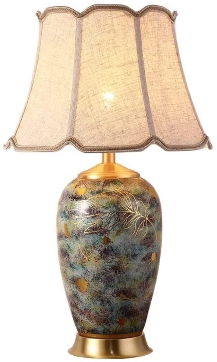 SolidKeus - Retro Keramische Bedlamp voor Woonkamer