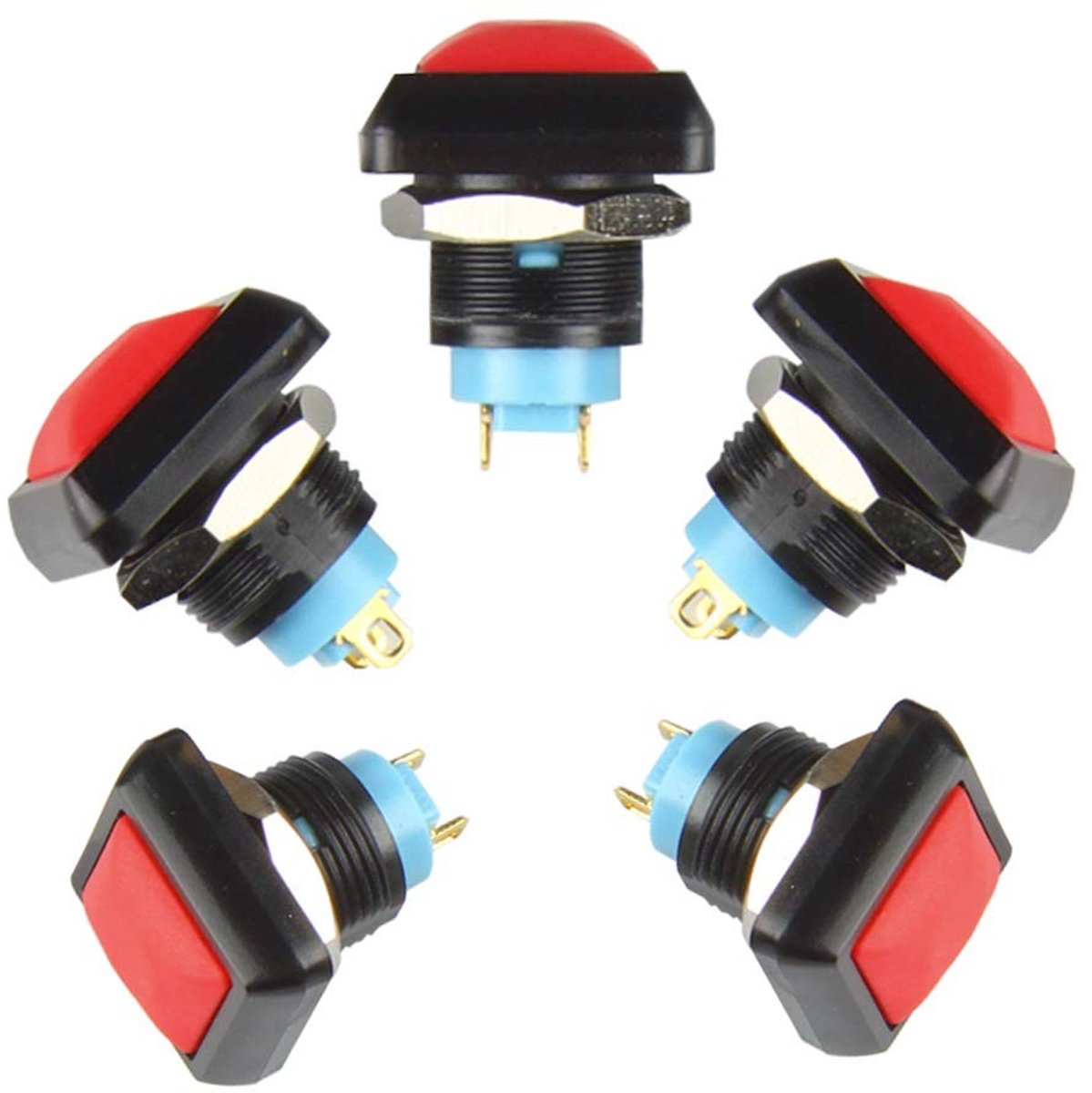 SolidKeus - Waterdichte Momentane Drukknop 1NO met 12mm Montagegat