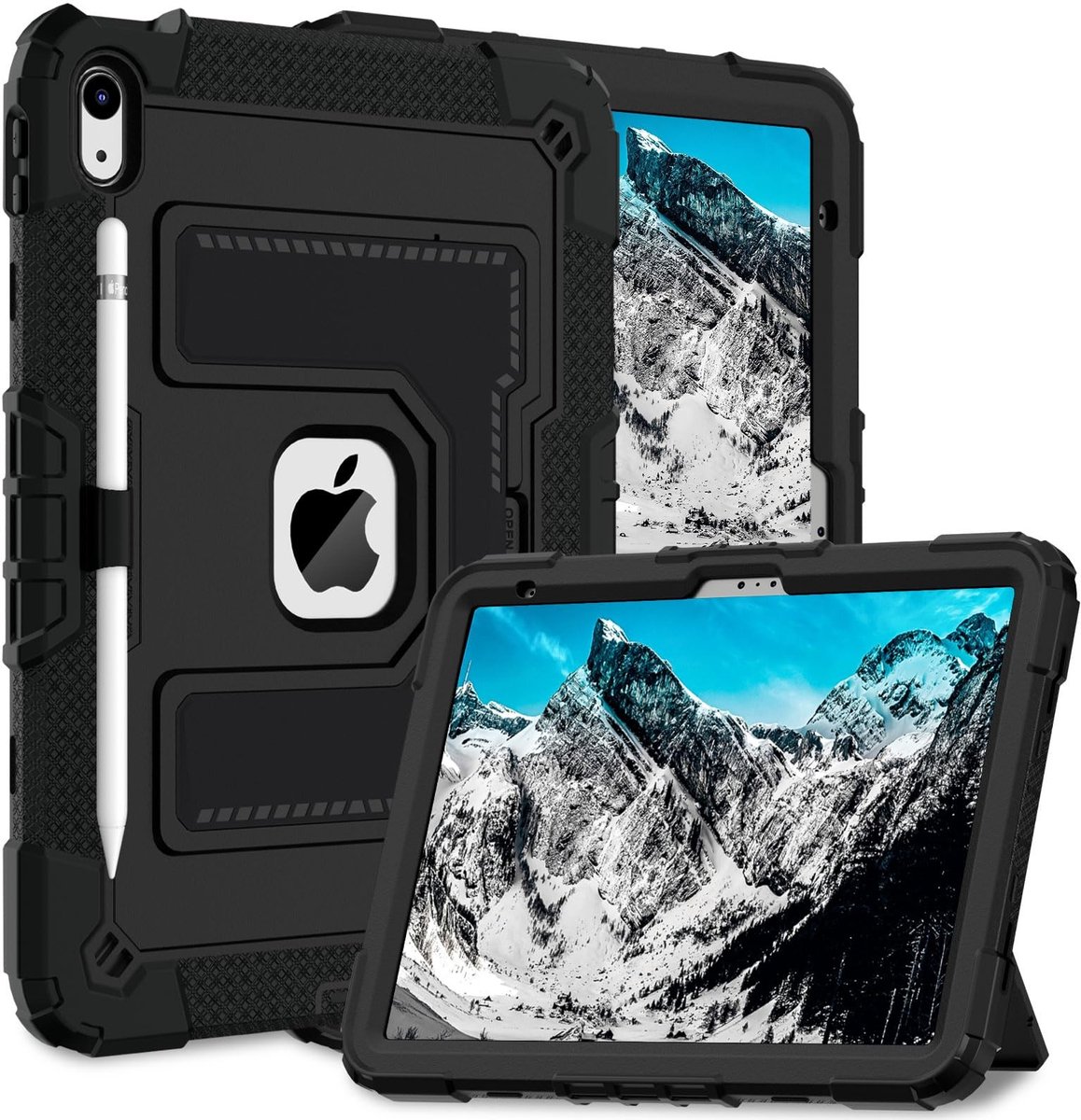 SolidKeus - Tablethoes met Schermbeschermer voor iPad 11e/10e Generatie