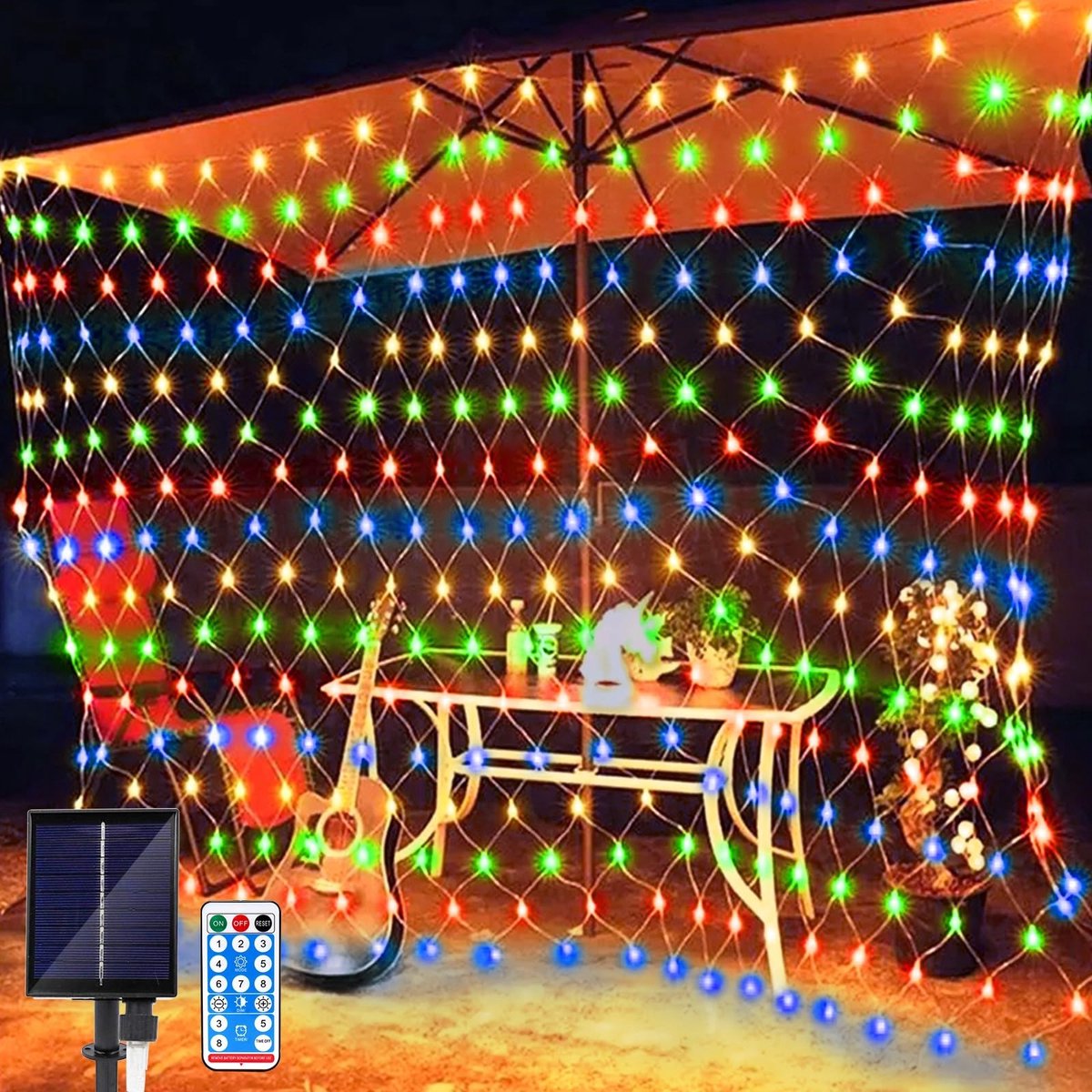 SolidKeus - Zonneenergie String Lights met 198 LED en Afstandsbediening