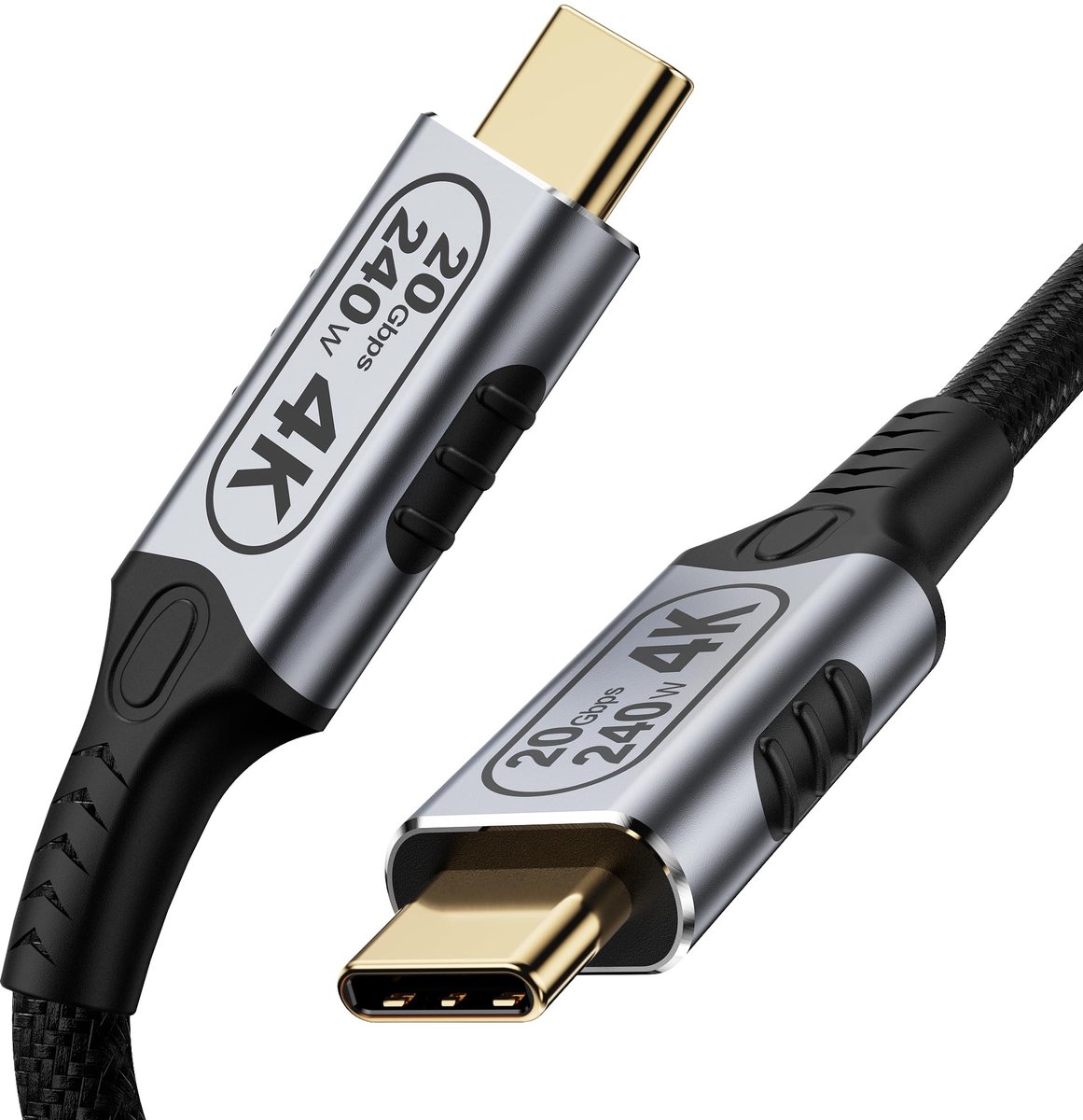 SolidKeus - USB-C naar USB-C Kabel 0.2m 20Gbps